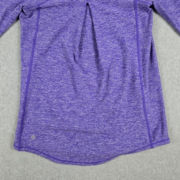 Lululemon Shirt Womens Size 4 Tuck And Flow Long Sleeve Heathered Bruised Berry - Picture 9 of 14